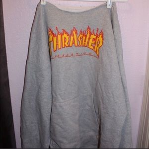 Thrasher off the shoulder sweatshirt